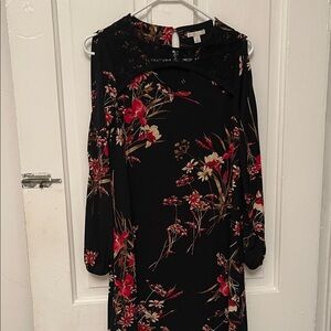 Floral Black Dress